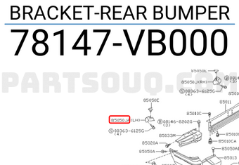Nissan 78147VB000 BRACKET-REAR BUMPER