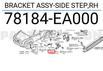 Nissan 78184EA000 BRACKET ASSY-SIDE STEP,RH