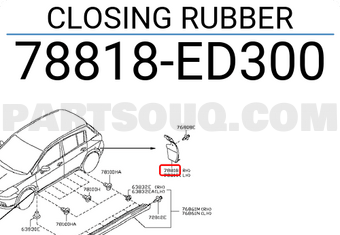 Nissan 78818ED300 CLOSING RUBBER