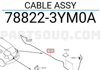 Nissan 788223YM0A CABLE ASSY