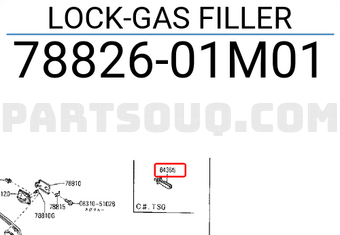 Nissan 7882601M01 LOCK-GAS FILLER