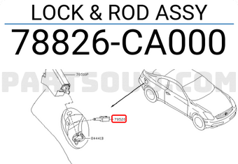 Nissan 78826CA000 LOCK & ROD ASSY