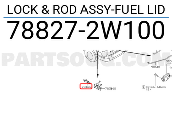 Nissan 788272W100 LOCK & ROD ASSY-FUEL LID