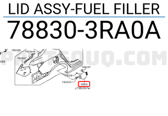 Nissan 788303RA0A LID ASSY-FUEL FILLER