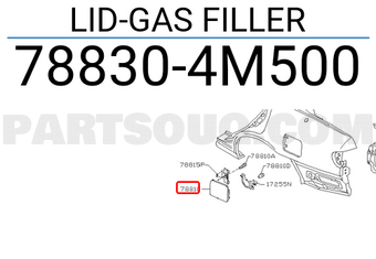 Nissan 788304M500 LID-GAS FILLER