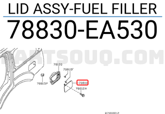Nissan 78830EA530 LID ASSY-FUEL FILLER