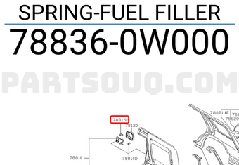 Nissan 788360W000 SPRING-FUEL FILLER