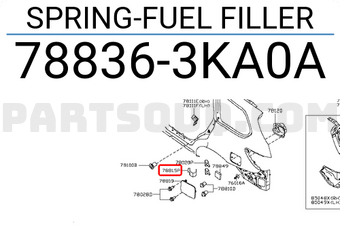 Nissan 788363KA0A SPRING-FUEL FILLER