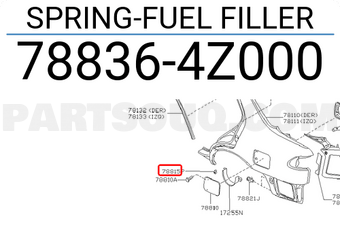 Nissan 788364Z000 SPRING-FUEL FILLER