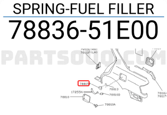 Nissan 7883651E00 SPRING-FUEL FILLER