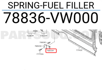 Nissan 78836VW000 SPRING-FUEL FILLER