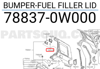 Nissan 788370W000 BUMPER-FUEL FILLER LID