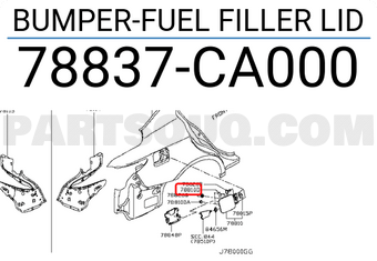Nissan 78837CA000 BUMPER-FUEL FILLER LID