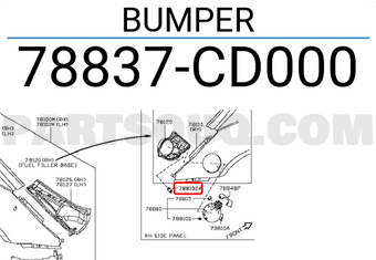 Nissan 78837CD000 BUMPER