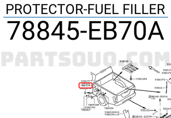 Nissan 78845EB70A PROTECTOR-FUEL FILLER