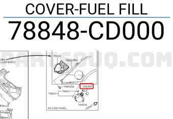 Nissan 78848CD000 COVER-FUEL FILL