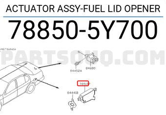 Nissan 788505Y700 ACTUATOR ASSY-FUEL LID OPENER