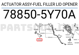 Nissan 788505Y70A ACTUATOR ASSY-FUEL FILLER LID OPENER