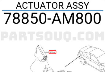 Nissan 78850AM800 ACTUATOR ASSY