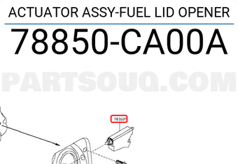 Nissan 78850CA00A ACTUATOR ASSY-FUEL LID OPENER