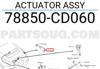 Nissan 78850CD060 ACTUATOR ASSY