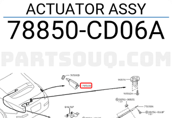 Nissan 78850CD06A ACTUATOR ASSY