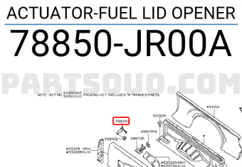 Nissan 78850JR00A ACTUATOR-FUEL LID OPENER