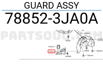 Nissan 788523JA0A GUARD ASSY
