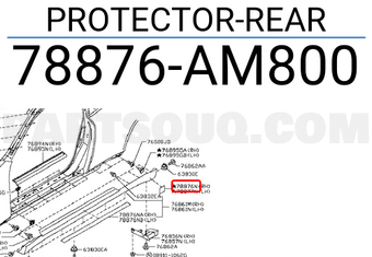 Nissan 78876AM800 PROTECTOR-REAR