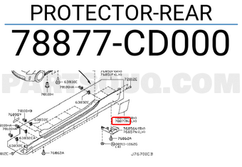 Nissan 78877CD000 PROTECTOR-REAR