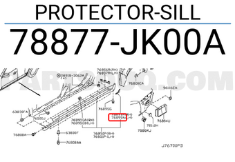 Nissan 78877JK00A PROTECTOR-SILL