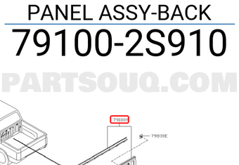 Nissan 791002S910 PANEL ASSY-BACK