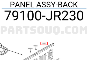 Nissan 79100JR230 PANEL ASSY-BACK