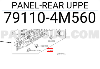 Nissan 791104M560 PANEL-REAR UPPE