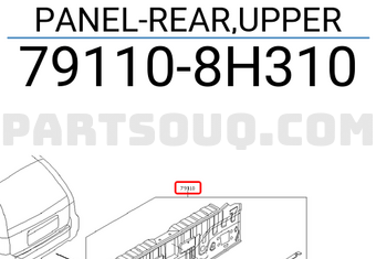 Nissan 791108H310 PANEL-REAR,UPPER