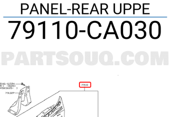 Nissan 79110CA030 PANEL-REAR UPPE