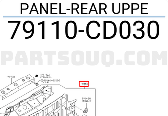 Nissan 79110CD030 PANEL-REAR UPPE