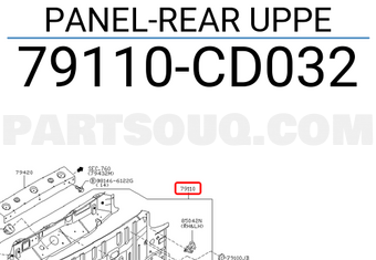 Nissan 79110CD032 PANEL-REAR UPPE