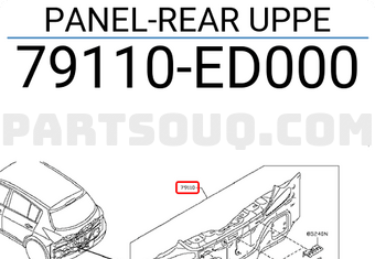 Nissan 79110ED000 PANEL-REAR UPPE
