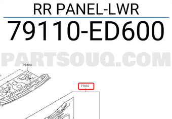 Nissan 79110ED600 RR PANEL-LWR