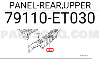 Nissan 79110ET030 PANEL-REAR,UPPER