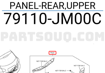 Nissan 79110JM00C PANEL-REAR,UPPER