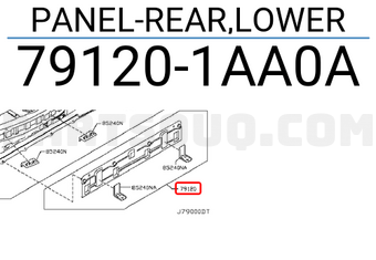 Nissan 791201AA0A PANEL-REAR,LOWER