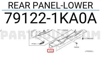 Nissan 791221KA0A REAR PANEL-LOWER