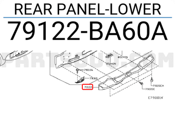 Nissan 79122BA60A REAR PANEL-LOWER