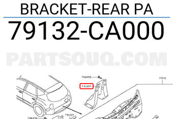 Nissan 79132CA000 BRACKET-REAR PA