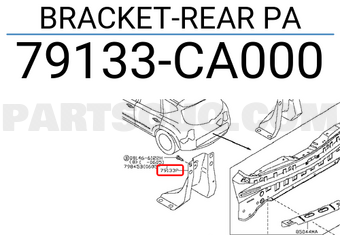Nissan 79133CA000 BRACKET-REAR PA