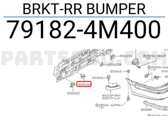 Nissan 791824M400 BRKT-RR BUMPER