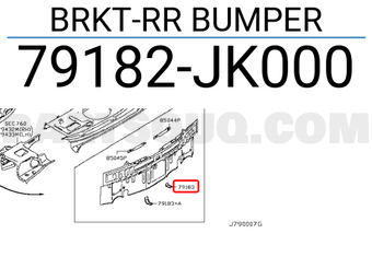 Nissan 79182JK000 BRKT-RR BUMPER