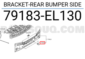 Nissan 79183EL130 BRACKET-REAR BUMPER SIDE